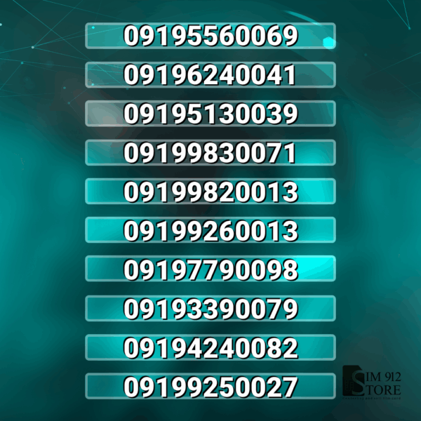 10 عدد 919 دوصفر وسط بدون پوکه کد h3199